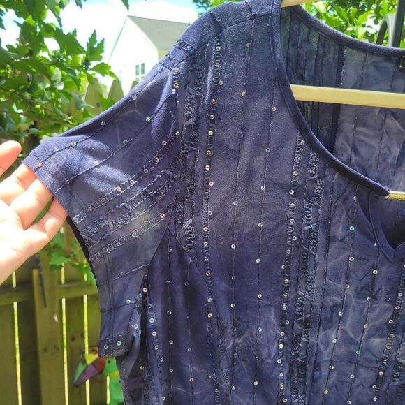 Blue Short Sleeve Tunic - Picture 5 of 9